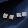 Pendientes de Moda de Venta Caliente Transfronterizos de Amazon, Estilo de Celebridad de Internet Moderno y Único, Pendientes Punk Hip-Hop Europeos y Americanos con Circonia Completa