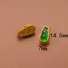Accesorios Antiguos Vietnamitas de Oro de Arena Alta Retención de Color Cuentas Espaciadoras Colgante de Zirconio Incrustado de Durazno Cadena de Extensión para Pulsera y Collar Joyería DIY
