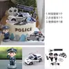 Decoração de Bolo de Carro de Polícia Enfeites Toppers de Polícia para Crianças Meninos Meninas Festa de Aniversário Inserções para Sobremesa