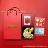 Llavero Colgante Personalizado de Oro Puro 999 de Buena Suerte con Caqui y Cacahuete, Cadena para Bolsa y Teléfono, Decoración Creativa de Dibujos Animados, Regalo