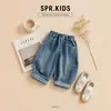 Conjunto Jeans Estampa Graffiti para Meninos 2026 Novo Tendência Primavera e Outono Jaqueta Estampada Completa e Calça de Pernas Largas Conjunto de Duas Peças