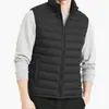 Colete Leve de Algodão com Penas para Jovens, Enchimento que Não se Desloca, Outono/Inverno, Gola Alta, Colete sem Mangas, Jaqueta Externa Casual Quente de Algodão
