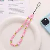 Miçangas para Joias, Novas Alças de Celular Coloridas como Doces de Estrela de Cinco Pontas e Coração, Pulseiras Personalizadas de Miçangas com Rosto Sorridente Feitas à Mão para DIY