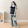 Suéter de Tricô com Bolas Tridimensionais Solto Estilo Retrô Japonês Outono 2026 + Top de Renda para Maternidade