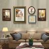 Sala de Estar Estilo Americano Pintura Decorativa Estilo Francês Retrô Pintura de Parede para Fundo de Sofá Macio Arte de Nicho Pintura a Óleo Mural de Luxo Leve