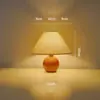 Lâmpada de Mesa Cerâmica para Cabeceira Estilo Artístico Retrô Lâmpada de Atmosfera para Mesa de Escritório Lâmpada de Mesa de Ferro para Sala de Estar