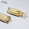 En stock botella de loción redonda recta de 30 ml botella acrílica botella de esencia para el cuidado de la piel botella pequeña de muestra sub-botella redonda doble capa