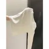 Suéter Tricotado Macio Tendência com Gola Redonda e Bordas Enroladas para Mulheres, Top Base Interna Chic Preguiçoso Outono e Inverno, Manga Longa Estilo Coreano