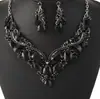 Collar Vintage Estilo Corte Transfronterizo, Pendientes, Pulsera, Juego de Joyería de Cristal, Accesorios de Moda de Alta Gama para Bodas y Banquetes