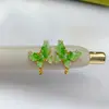 Joyería hecha a mano DIY aretes de perla, soportes vacíos para aretes de perla, accesorios de aretes de mariposa de cristal de hielo al por mayor