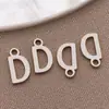 Acero Inoxidable Galvanizado Estilo Europeo y Americano 26 Letras Inglesas Etiqueta Colgante Pulsera Collar DIY Hecho a Mano Accesorios de Joyería