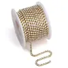 Cadena de Garra de Cobre Cadena de Diamante de Vidrio de Cuatro Garras Pulsera DIY Hecha a Mano Collar Colgante para Ropa Joyería para Orejas Accesorios Material