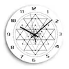 Reloj de pared silencioso con patrón de combinación geométrica de triángulo y círculo de estilo moderno de personalidad digital