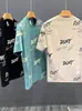 Camiseta de Manga Media para Hombre de Verano Fina con Estampado de Letras Estilo High Street Americano Transfronterizo Marca Trendy Juvenil de Manga Media