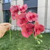 7 Orquídeas Phalaenopsis de Tallo Corto Impresas en 3D, Flores Artificiales, Flores Falsas para Boda y Decoración del Hogar, Venta al por Mayor