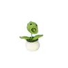 Novo atirador de ervilhas criativo de tricô feito à mão, planta em vaso, produto acabado, decoração de mesa Plantas vs. Zumbis
