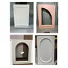 Tira Decorativa para Puerta de Gabinete Tipo Blíster Francés, Línea Suave de PVC, Borde Curvo de Arco de Yeso, Ribete de Esquina para Pared de Fondo