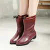 Botas de Água Modelo 2026, Galochas, Cobre-Sapatos Quentes da Moda de Cano Médio com Forro de Lã para Mulheres Adultas, Adequado para Todas as Estações
