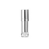 En Stock Nuevo Tapa Plateada Brillante de PETG Cubierta Completa Transparente de Plástico Botella Dispensadora de Loción con Spray de Presión Botella Dispensadora de Cosméticos de Gama Alta