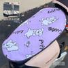 Tela con memoria de dibujos animados creativa, película de aluminio, protector solar de verano, aislamiento térmico, cojín impermeable para coche eléctrico, almohadilla abatible a prueba de polvo para motocicleta