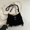 Bolso Transfronterizo Bohemio Retro con Borlas para Mujer Nuevo Verano 2025 Bolso de Mujer Estilista Todo Fósforo Bolso de Hombro Cruzado
