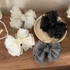Grampo de cabelo com laço xadrez de rede para mulheres, prendedor de coque, versátil e estiloso, adiciona um toque de elegância, novo acessório de cabelo