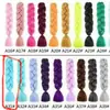 Tendencia Cuerda de Color para Rastas de Seda de Alta Temperatura Trenza de Cabello de un Solo Color Peluca de Rastas Trenzas Jumbo para Niños Cabello