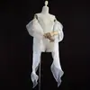 Vestido de Noiva com Mangas de Mão e Fitas, Estilo Fada, Simples e Casual, Mangas de Organza Relaxadas, Mangas de Vestido de Noiva