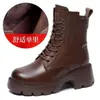 Botas Martin Retro Nuevas Otoño/Invierno 2026 Piel de Vaca Suave Forradas Mujer Suela Gruesa Tacón Grueso Antideslizante Cálidas Cremallera Lateral Botines