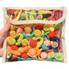 Gomas de Pelo de Frutas de Colores para Niñas Que No Dañan el Cabello, Alta Elasticidad, Bandas para el Cabello Duraderas, Anillos para Coletas Altas, Cuerdas para el Cabello de Niñas