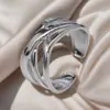 Anillo Geométrico de Acero Inoxidable con Diseño Hueco de Amazon, Joyería Ajustable de Acero de Titanio para Mujer, Pulsera de Cristal Natural