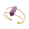 Joyería de Mano Europea y Americana Pulsera de Cristal Natural Hexagonal Doble Punta Pulsera Transfronteriza Nicho Piedra de Cristal Joyería Hecha a Mano Pulsera Mayoreo