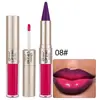 Brillo de labios O'CHEAL 2 en 1 de doble extremo transfronterizo, voluminizador, de larga duración, altamente pigmentado, impermeable, no pegajoso y acabado mate