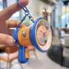 Altavoz de Grabación Mini de Dibujos Animados Portátil Llavero Altavoz de Plástico Colgante para Mochila Infantil Máquina de Garra