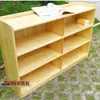 Gabinete de Juguetes de Madera Maciza para Jardín de Infancia. Gabinete de Gabinete Mongol Gabinete de Libros para Materiales Didácticos. Estantería de Almacenamiento para Niños. Gabinete de esquina para área de almacenamiento de bloques de construcción