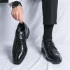 Zapatos de vestir de negocios para hombre de talla grande 48 yardas transfronterizos, zapatos de boda para novio de punta cuadrada, zapatos de cuero de moda con patrón de cocodrilo para hombre