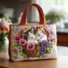 Bolso de Mano con Estampado de Moda Trendy para Mujer Bolso de Hombro Bolso Tote Acolchado Nuevo Producto Transfronterizo 3D Temu Amazon