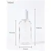 Botella de Aceite Esencial con Presión Plana de 100/120/150 ml Envase Cosmético de Plástico Petg Botella con Gotero