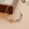 Pulsera de Fluorita Pulsera de Grava de Cristal Natural Perla de Agua Dulce Irregular Polvo de Grava Joyería Estilo Fresco Dongling
