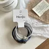 Estilo Coreano 4 Piezas Banda de Goma Alta Elasticidad y Duradera Cuerda para el Cabello sin Marcas Goma para el Cabello Sencilla para Mujer Nuevo Estilo