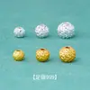 Plata Pura 999 Chapada en Oro Brillantes Hielo Triturado Cuentas de Plata DIY Pulsera de Cristal Cuentas Espaciadoras Cuentas para Hilo Accesorios