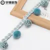 Pom-pom de 3cm de diâmetro + bola de pinha cortina renda emenda dupla cor borda lateral franja de emenda lateral