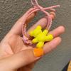 Cuerda para el pelo de oso de colores, bonita anilla para el pelo esmerilada de color caramelo para niña, banda de goma con cabeza esférica de Corea del Sur, accesorios para el cabello