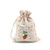 Bolsa de algodón con cordón para Navidad, venta al por mayor, para dulces, bocadillos, manzanas, regalo de Navidad