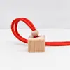 Cubierta de Cubo Cuadrado de Madera de Haya Universal de 13 mm, Cubierta Difusora de Fragancia para Coche, Colgante de Cubierta de Madera para Perfume con Cordón de Color Intercambiable, Soporta Grabado de Logo