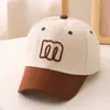 Gorra de béisbol para bebé letra M gorro nuevo para bebé gorro bordado para bebé gorro para bebé gorra de béisbol patrón de dibujos animados