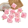 Rocío Simulado Gota de Agua Cabeza de Rosa Rizada Accesorios DIY Flor Falsa Flor de Seda Pasador de Pelo Accesorios para el Cabello Accesorios Decorativos Materiales