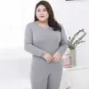 M-6XL 8 Tallas Color Sólido Ropa Interior Térmica Pijama de Manga Larga Forrado de Polar Tallas Grandes Ropa de Casa Tallas Grandes para Mujeres Tallas Grandes
