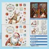 Decorações de Natal do Papai Noel, Trenó, Adesivos Eletrostáticos para Portas de Vidro, Adesivos de Janela, Renas, Presentes, Guirlandas, Ano Novo