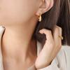 Aretes de Cobre con Diseño Distintivo de Nicho en Forma de C, Accesorios de Moda Versátiles Estilo Ins de Hong Kong, Pendientes Exquisitos de Alta Calidad para Mujer